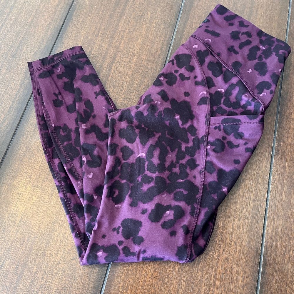 Purple Leopard Print Leggings